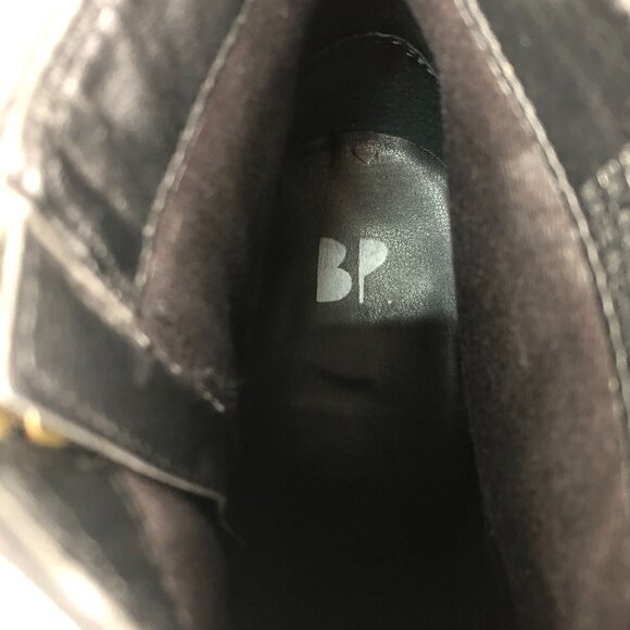 BP Women's Size 9M Trolley Black Leather High Heel Side Zip Ankle Booties Boots - Picture 13 of 15